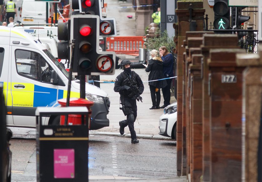 Scene of reported multiple stabbings in Glasgow