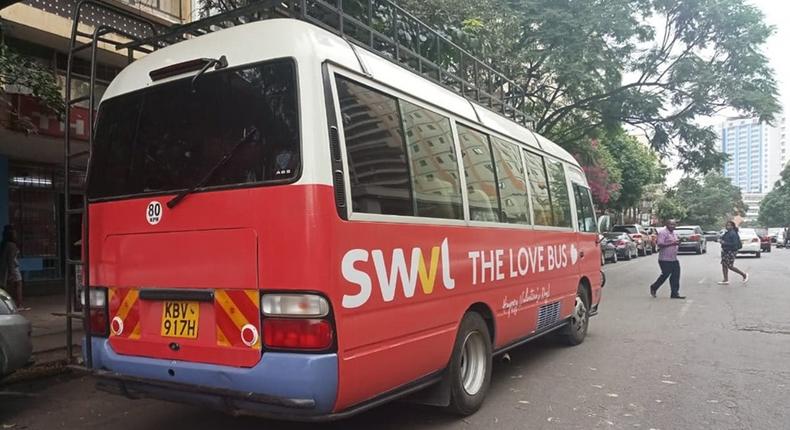 One of SWVL's buses in Nairobi. (courtesy)