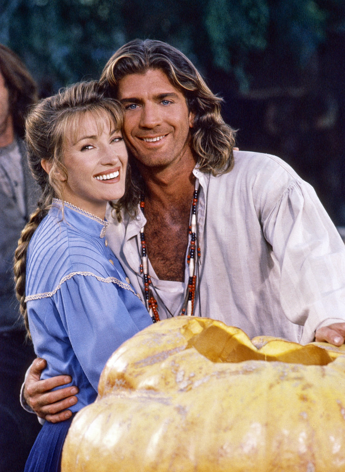 Jane Seymour i Joe Lando w serialu "Doktor Quinn", 1993 r.