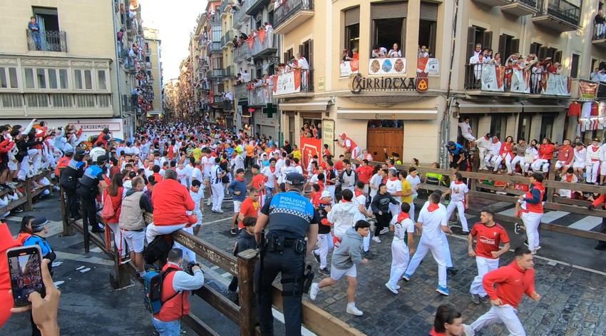 Početak trke sa bikovima