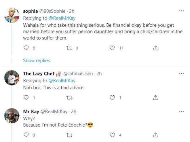 “If you’ve struggled & money hasn’t come, get married; women hold key to success – Man’s advises