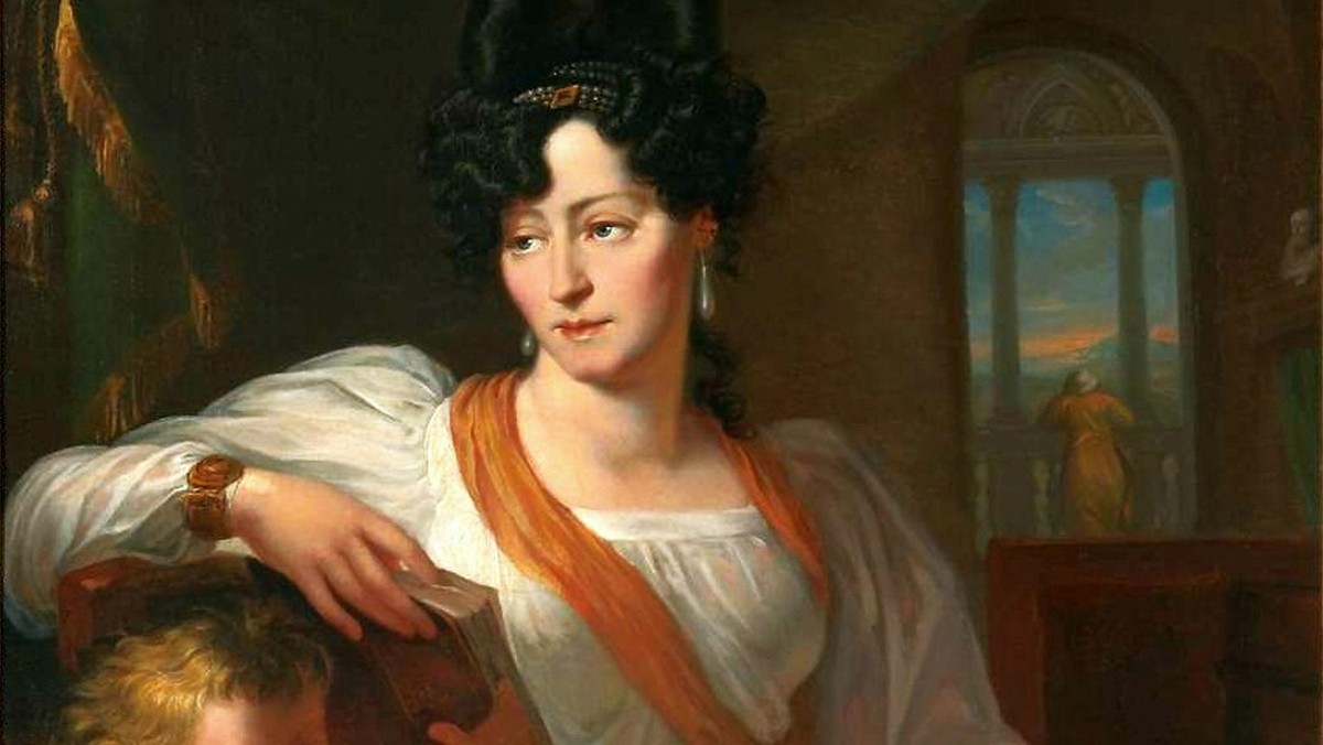 Portret pianistki Marii Szymanowskiej autorstwa Walentego Wańkowicza, olej na płótnie, 1828 r.