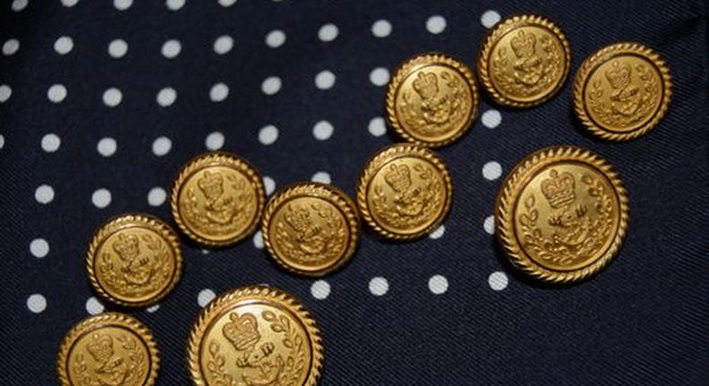 Gold buttons