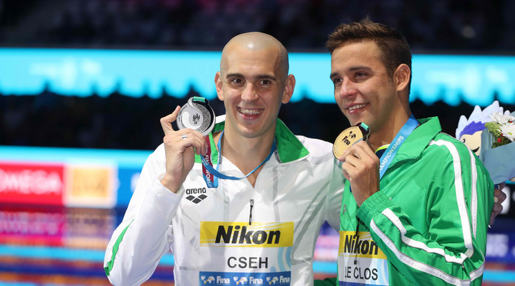 Cseh László (balra) és a dél-afrikai Chad le Clos barátsága még 2010-ben kezdődött /Fotó: Pozsonyi Zita