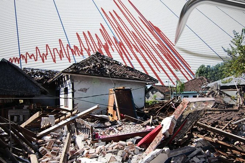 Zemljotres, ilustracija