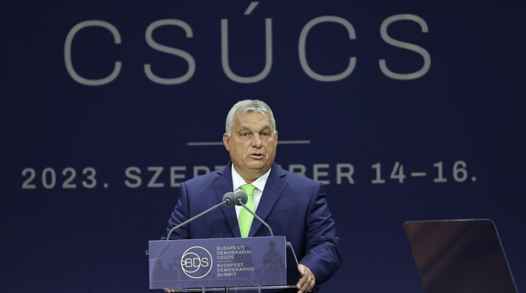 Orbán Viktor beszédet mondott a Budapesti Demográfiai Csúcson / Fotó: Zsolnai Péter