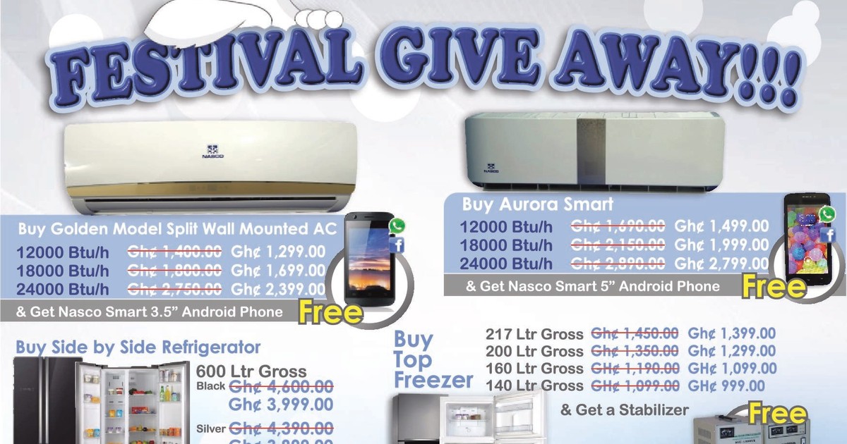 For every NASCO appliances you buy, get another free Pulse Ghana