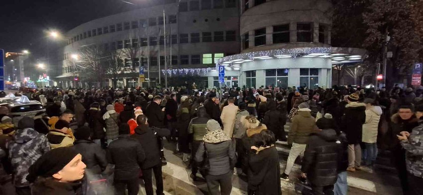 Protest u Nišu tokom novogodišnje noći 