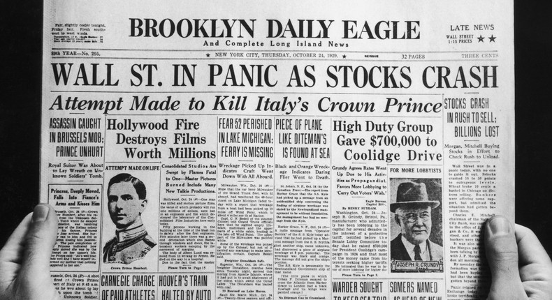 A variety of factors and events can cause a stock market crash, an  abrupt and unexpected collapse in share  prices across the board.