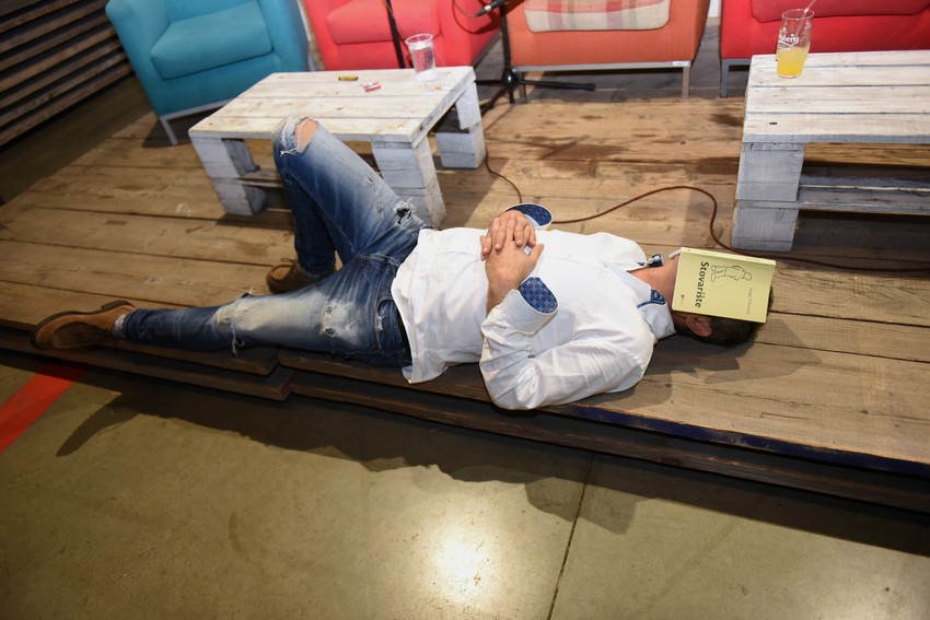 Sergej Trifunović na promociji knjige u Dorćol platzu