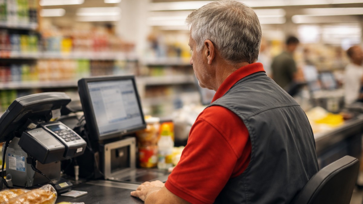 Prodavac - ilustracija