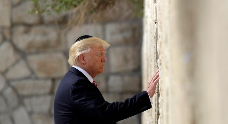 Trump at the Western Wall on May 22.