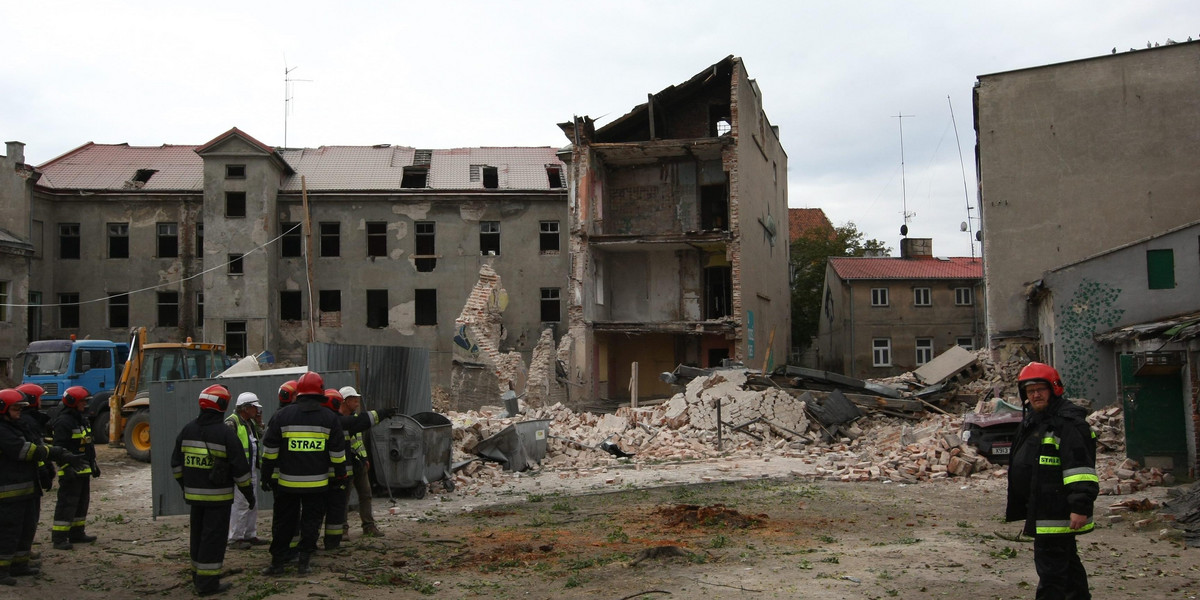 Katastrofa budowlana w Płocku. Zawaliła się część kamienicy
