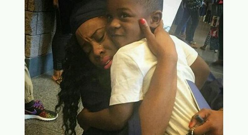 Jelina Latrice and her son