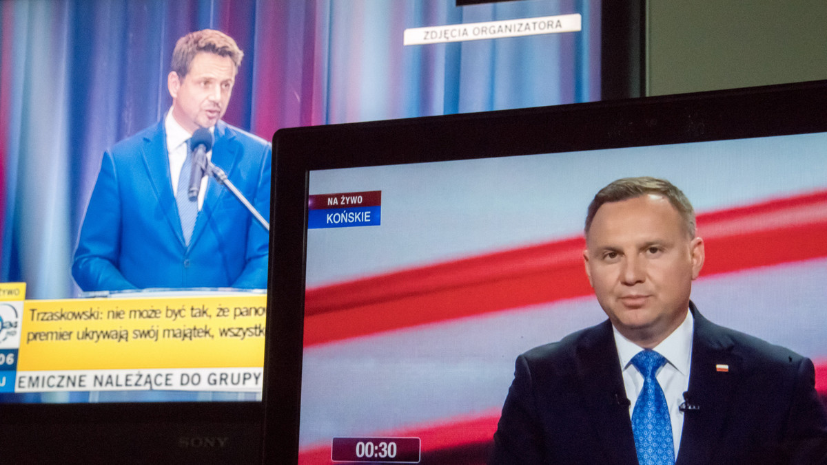 Wybory 2020. Debaty. Są wyniki oglądalności debaty Dudy i Trzaskowskiego