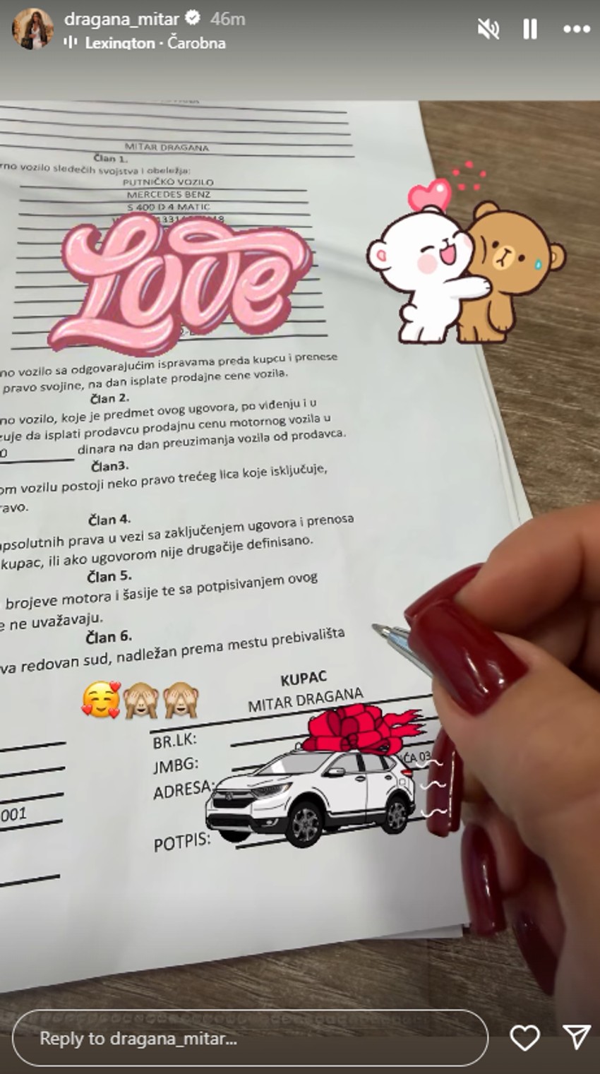 Dragana Mitar objava