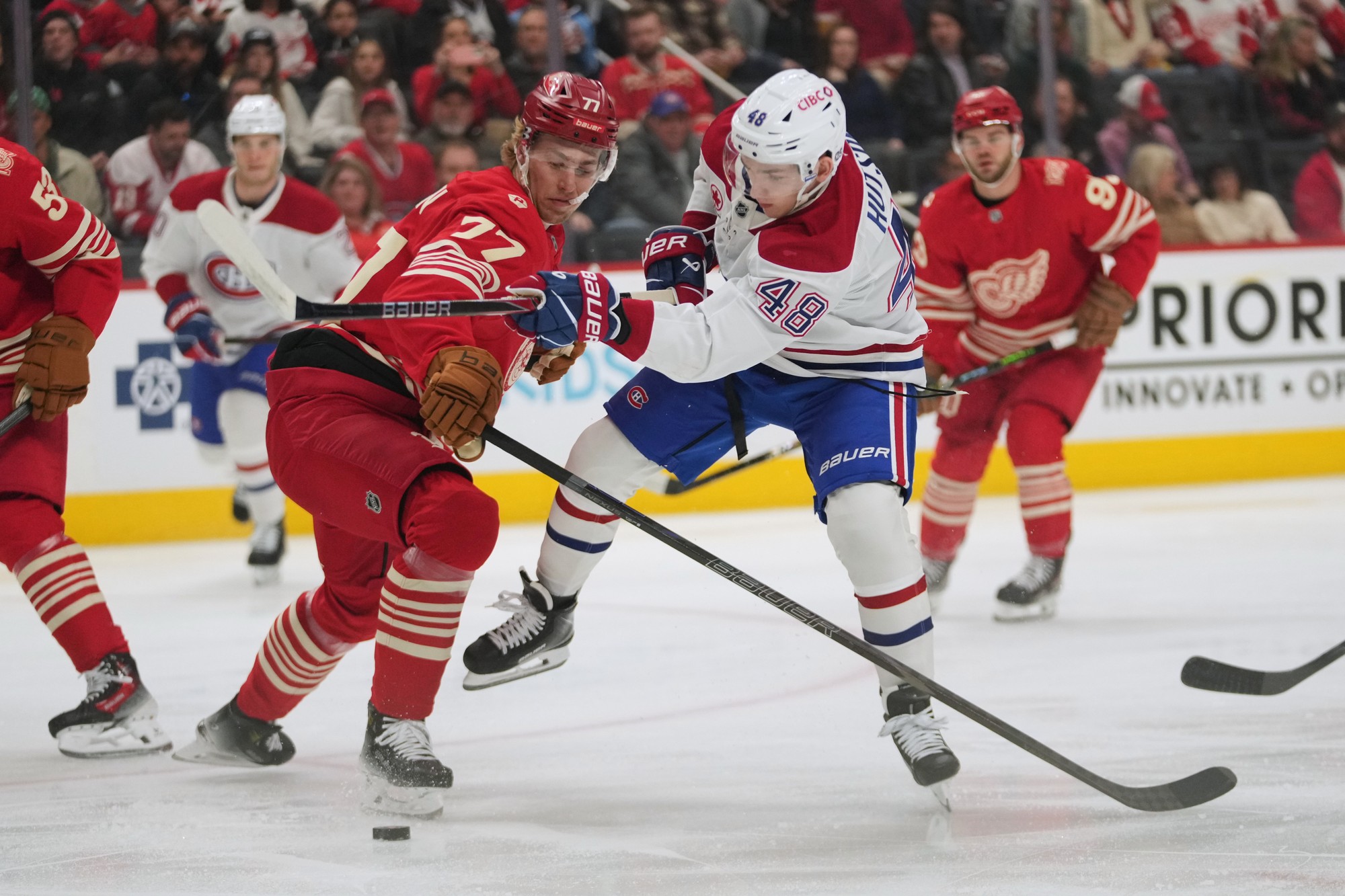 Zápas NHL: Detroit Red Wings - Montreal Canadiens. 