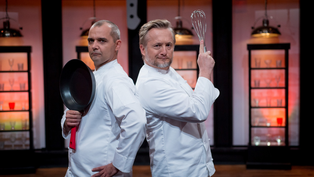 Mikołaj Cieślak i Paweł Koślik w programie "Top Chef 7"