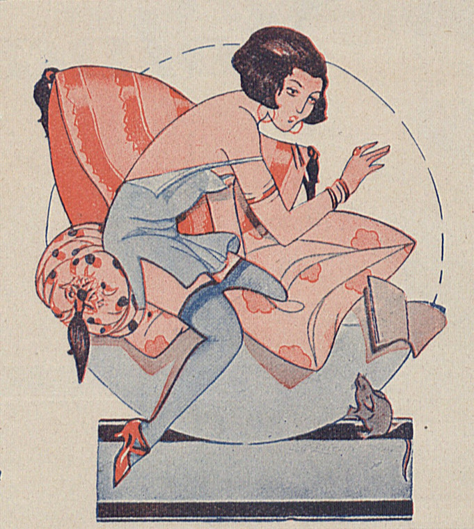 Ilustracja z przedwojennego czasopisma "Wolna myśl, wolne żarty"