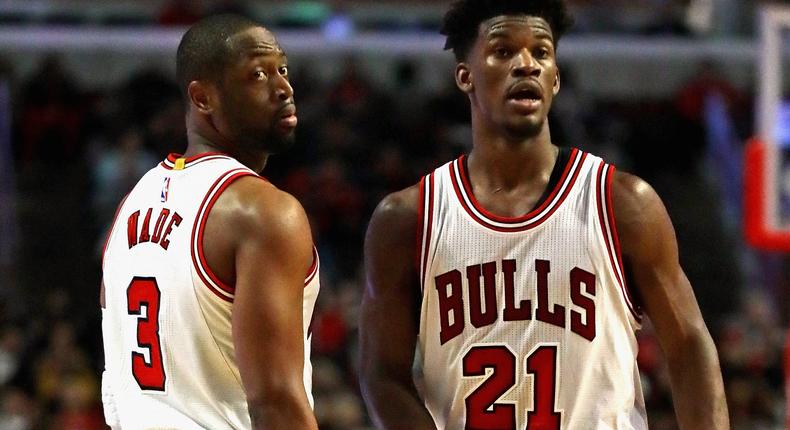 Dwyane Wade and Jimmy Butler