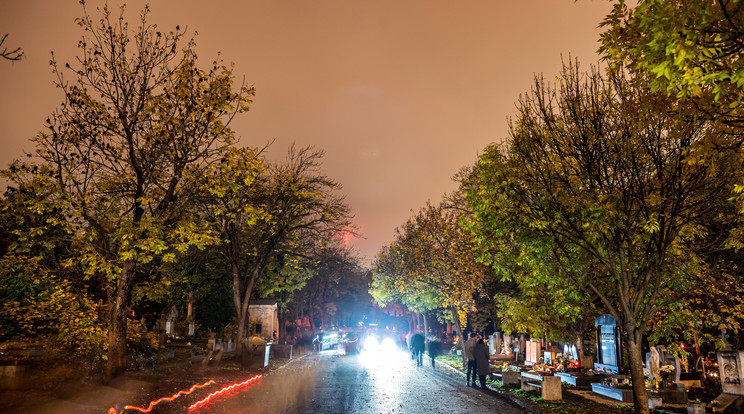 Mindenszentek estje a Farkasréti temetőben / Fotó: MTI/Mónus Márton
