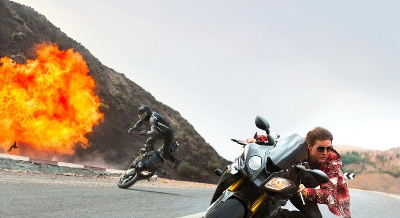 Tom Cruise in Mission: Impossible - Rogue Nation.