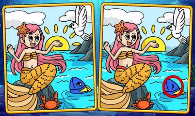 Mermaids Spot The Differences