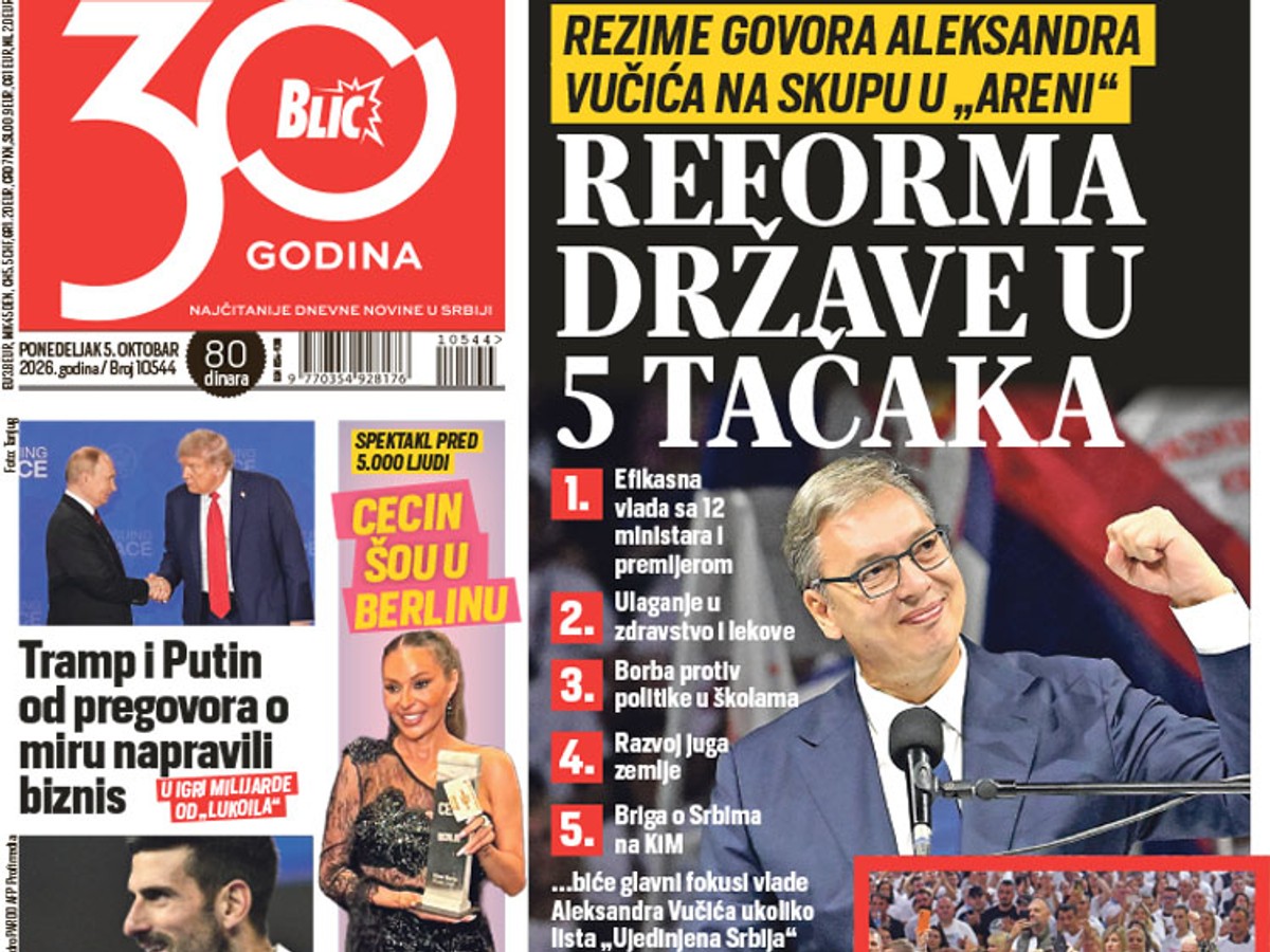 Naslovna strana za 5.10.
