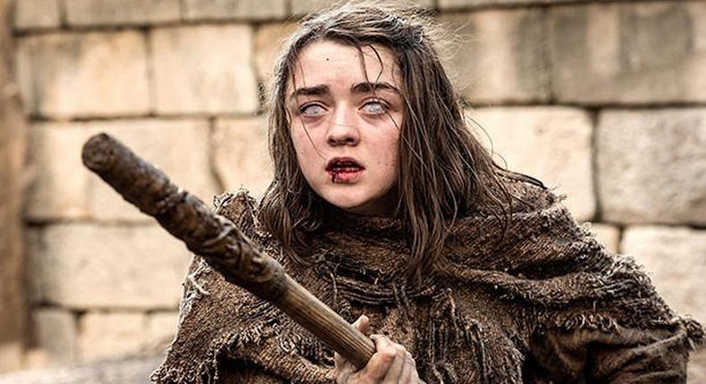 Maise Williams as the  now-blind Arya Stark 