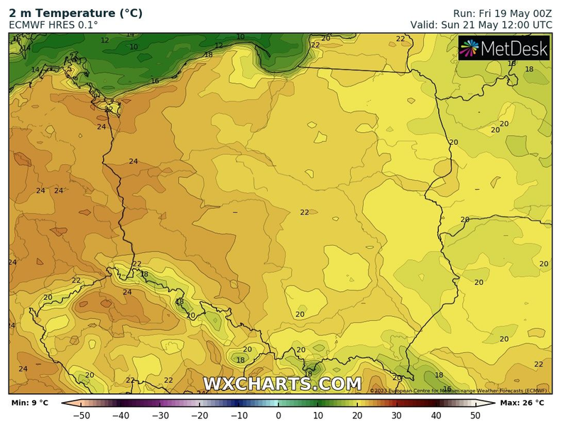 Już w weekend temperatura pójdzie mocno w górę, przede wszystkim na zachodzie