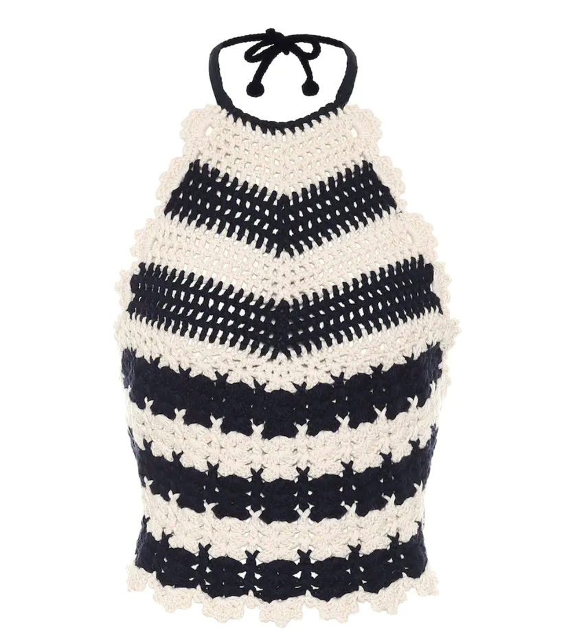 Top aus Häkelstrick von Gucci für 1100 Franken, via Mytheresa. 