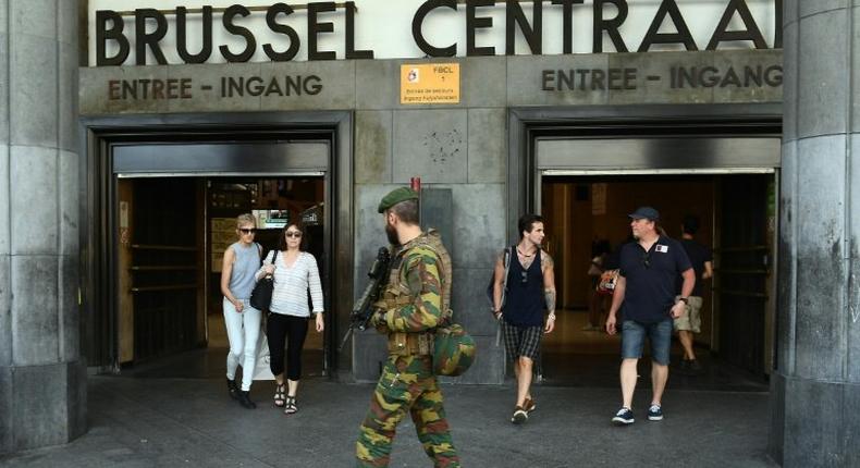 Belgium has increased security around Brussels' Central Station following the failed terror attack