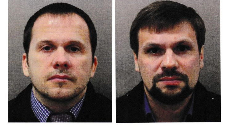 A két orosz katonai ügynök, akit  merényletteé gyanúsítanak/Fotó: Northfoto