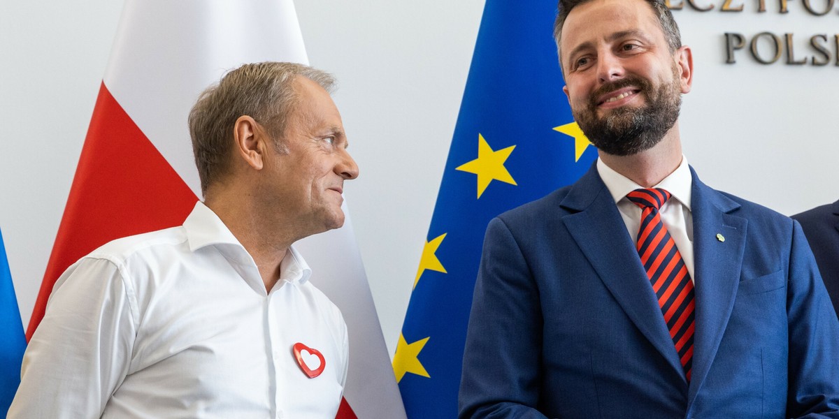 Donald Tusk i Władysław Kosiniak-Kamysz, który w nowym rządzie będzie prawdopodobnie odpowiadał za zagadnienia gospodarcze.