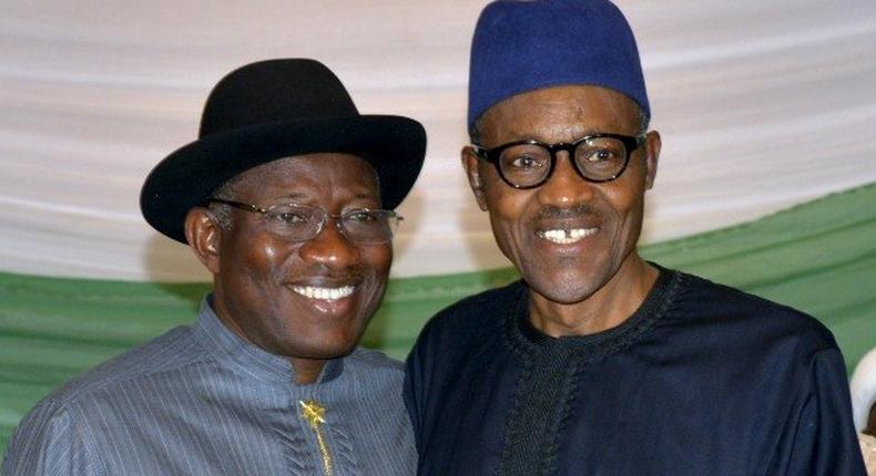 Former President, Goodluck Jonathan and President Muhammadu Buhari