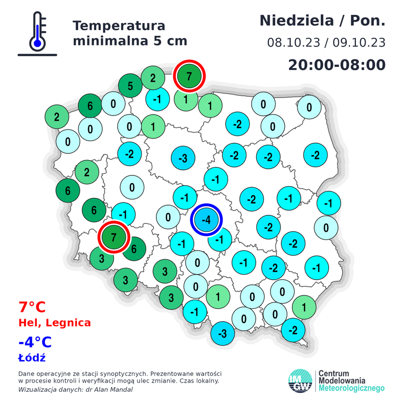 Temperatura przy gruncie spadła do -4 st. C