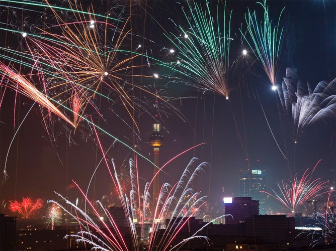 Sylwestrowe fajerwerki w Berlinie