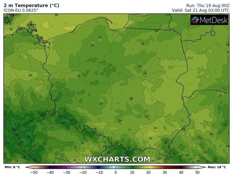 Sobotni poranek z umiarkowaną temperaturą