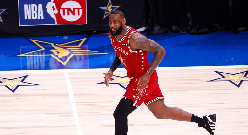 Lebron James during the 2024 NBA All-Star Game.Justin Casterline/Getty Images