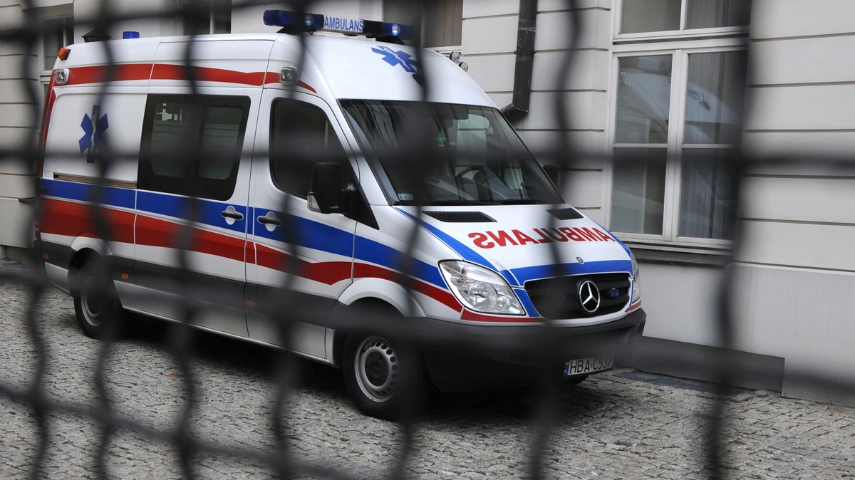 Dramatyczne sceny w Katowicach. 49-latek zdemolował wejście pogotowia