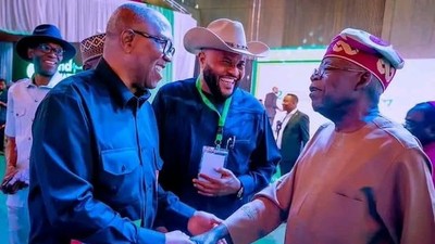 Peter Obi (left) is contesting the election victory of President Bola Tinubu (right) [Twitter/@FSyusuf]