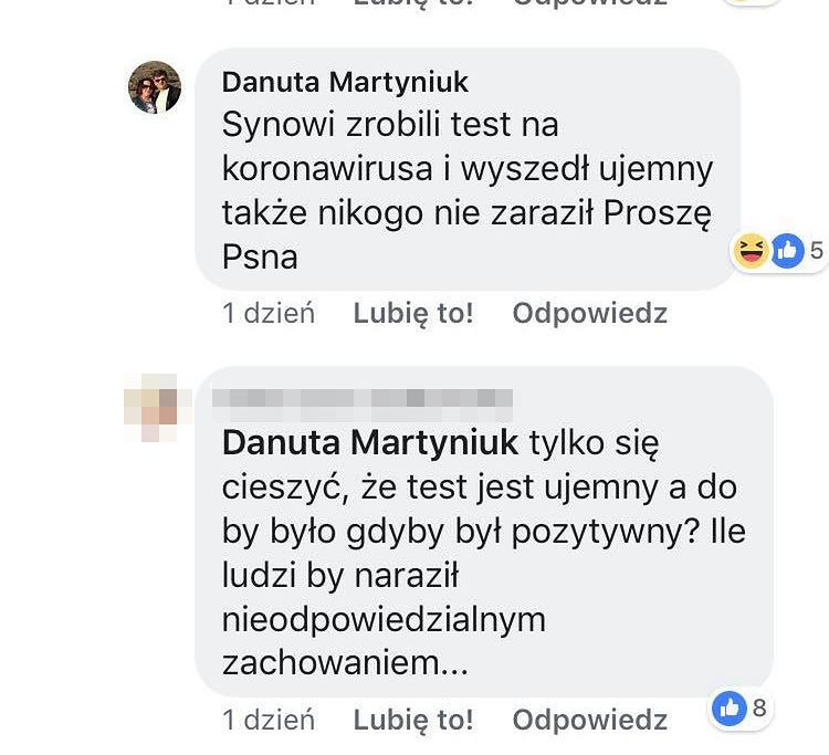 Danuta Martyniuk na Facebooku