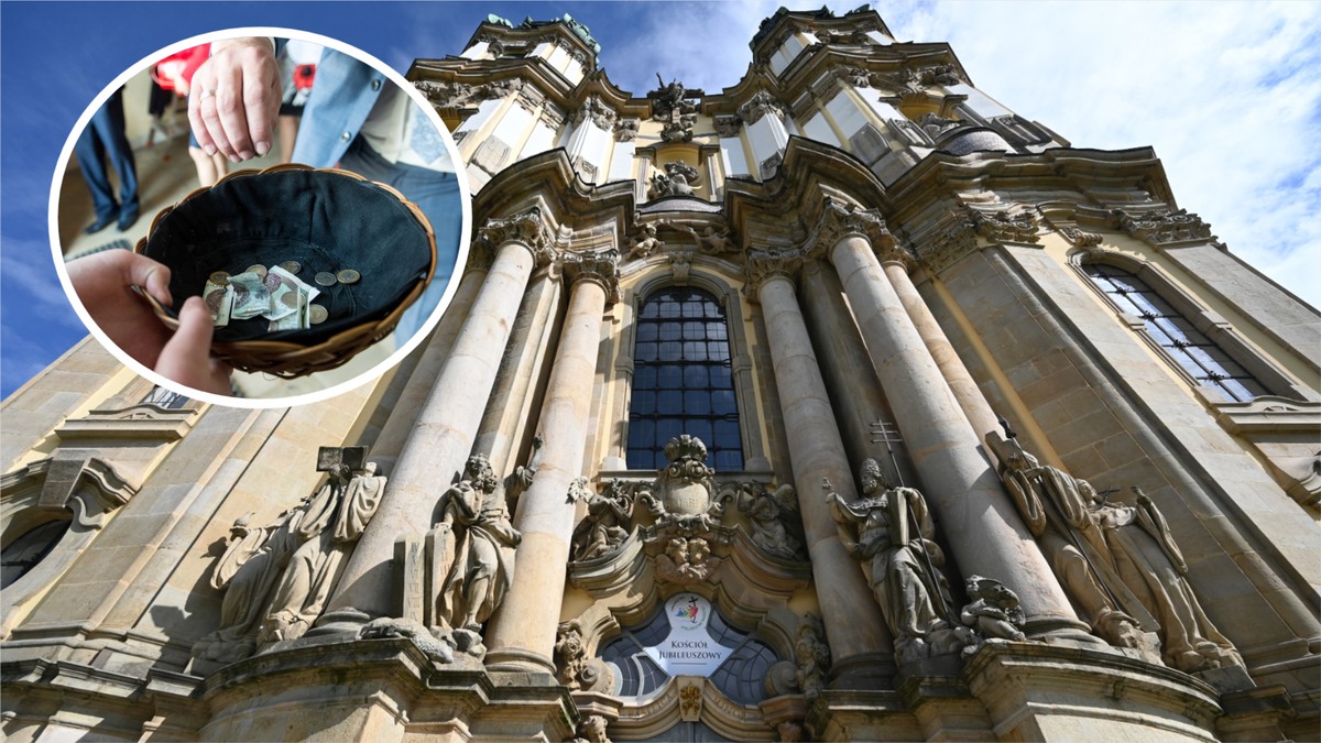 Parishioners in Krzeszow protest with five-grosz coins in the collection plate
