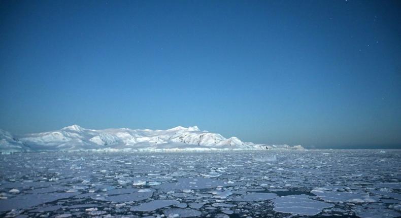 Glaciers are pictured in Antarctica's Chiriguano Bay in November 2019