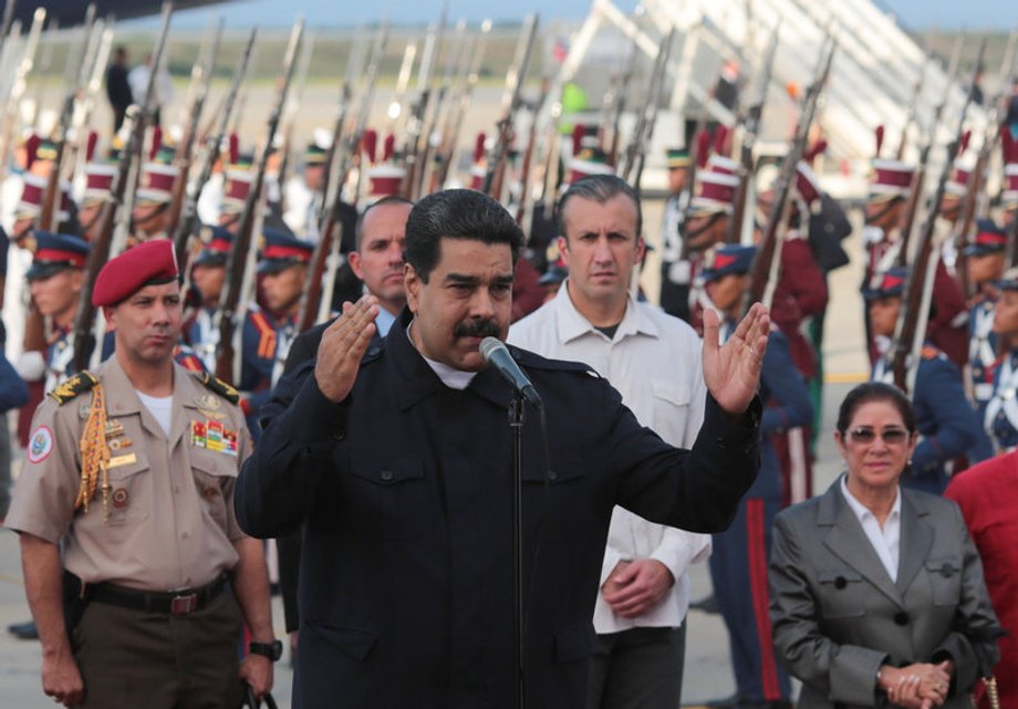 Venezuelan President Nicolas Maduro at the Simon Bolivar airport in La Guaira, October 7, 2017.