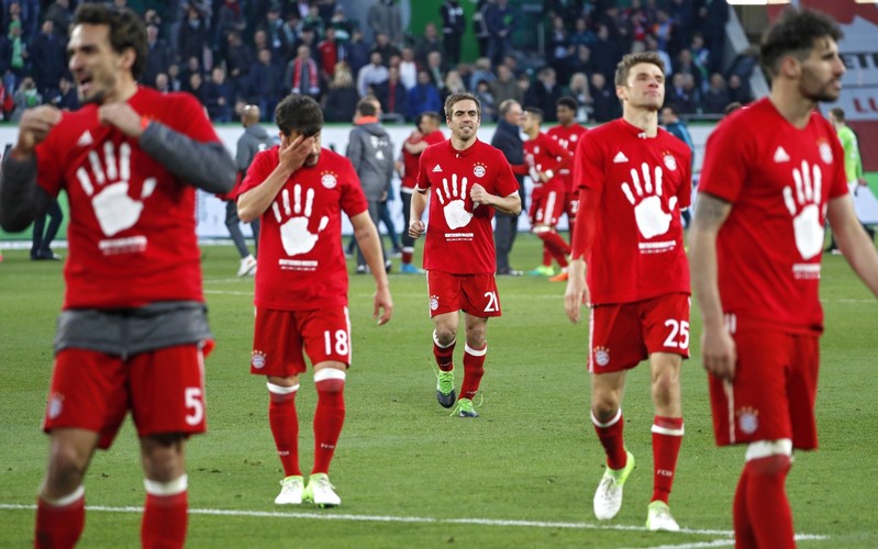 Tak Robert Lewandowski cieszył się z kolegami z Bayernu z kolejnego mistrzostwa Niemiec