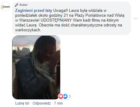 Laura Wawrzynowicz była widziana w Warszawie