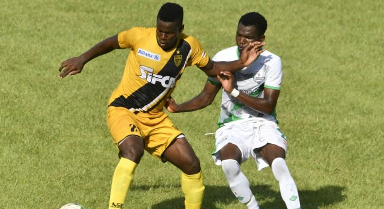 Ivory Coast club ASEC Mimosas will bank on Amed Toure (L) for goals in a CAF Champions League group game at Lobi Stars of Nigeria Saturday.