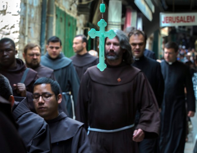 Franciszkańscy mnisi w Jerozolimie