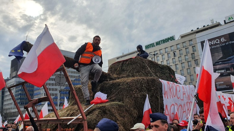 Protest rolników w Warszawie